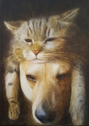 Photo grand format du tableau 'Comme chien et chat'