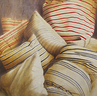 Photo grand format du tableau 'Coussins rayés'