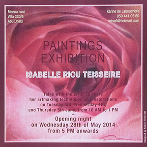 Invitation exposition, Abu Dhabi, 2014