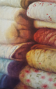 Photo grand format du tableau 'Boutis colorés'